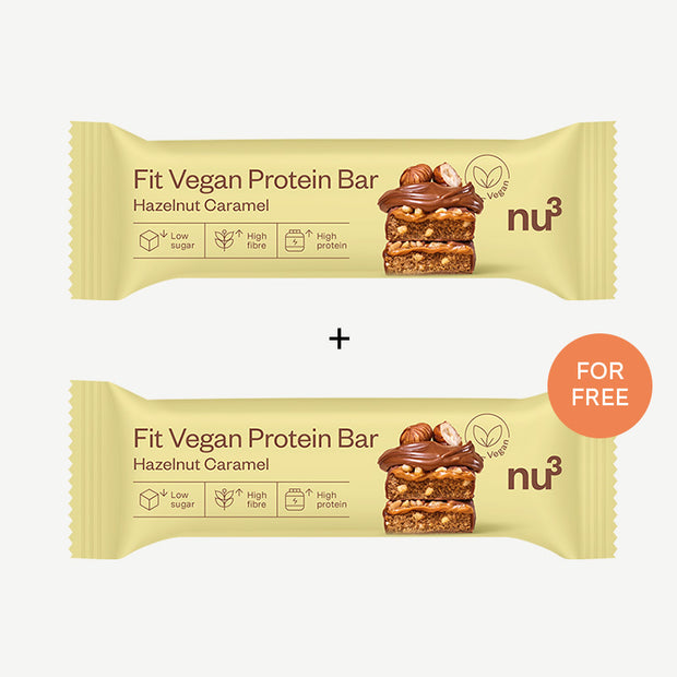 2x nu3 Fit Vegan Protein Bar - Hazelnut Caramel